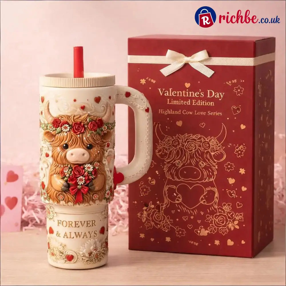 Highland Cow Tumbler - Red