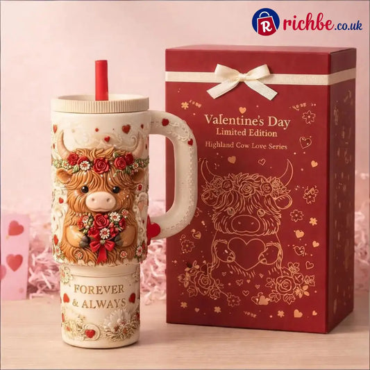 Highland Cow Tumbler - Red