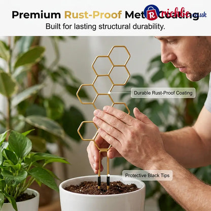 🌿Honeycomb Plant Trellis – Rust-Proof Stackable Easy Install 🐝 - Houseware & Kitchen