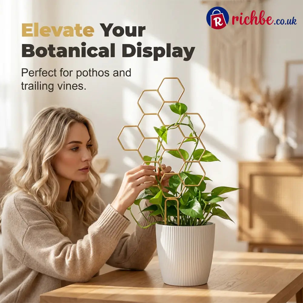 🌿Honeycomb Plant Trellis – Rust-Proof Stackable Easy Install 🐝 - Houseware & Kitchen