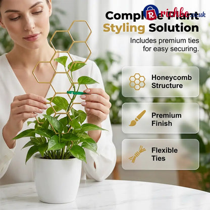 🌿Honeycomb Plant Trellis – Rust-Proof Stackable Easy Install 🐝 - Houseware & Kitchen
