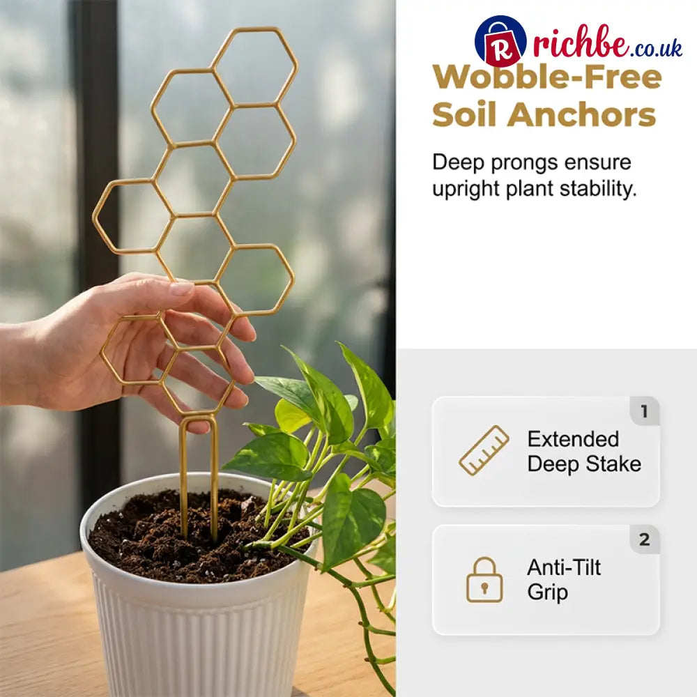 🌿Honeycomb Plant Trellis – Rust-Proof Stackable Easy Install 🐝 - Houseware & Kitchen