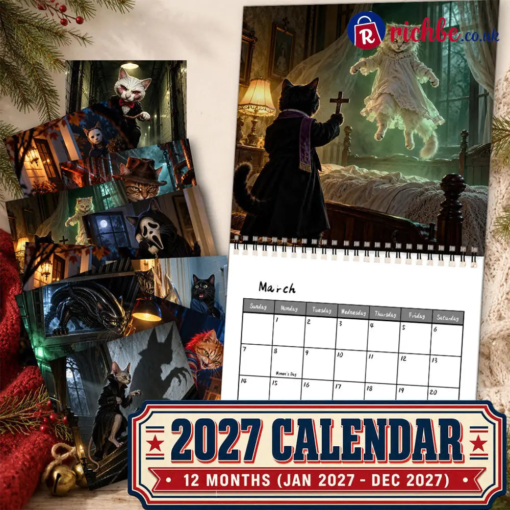 Horror Cats 2027 Calendar - HD-658 恐怖猫日历