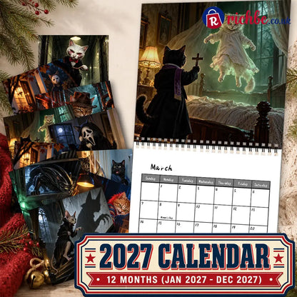 Horror Cats 2027 Calendar - HD-658 恐怖猫日历