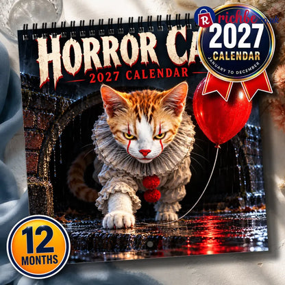 Horror Cats 2027 Calendar - HD-658 恐怖猫日历