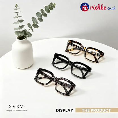 🔥Hot Sale-✨👓3 Pack Tortoiseshell Reading Glasses – Blue Light Blocking Oversized Square Readers - 3 Pack*mix 1 / 0.0 x