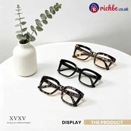 🔥Hot Sale-✨👓3 Pack Tortoiseshell Reading Glasses – Blue Light Blocking Oversized Square Readers - 3 Pack*mix 1 / 0.0 x