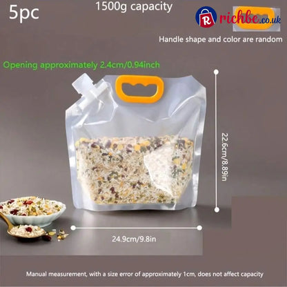 🔥Hot sale 30% OFF🌾 Airtight Grain Storage Bags with Handle - 1500g-5PCS