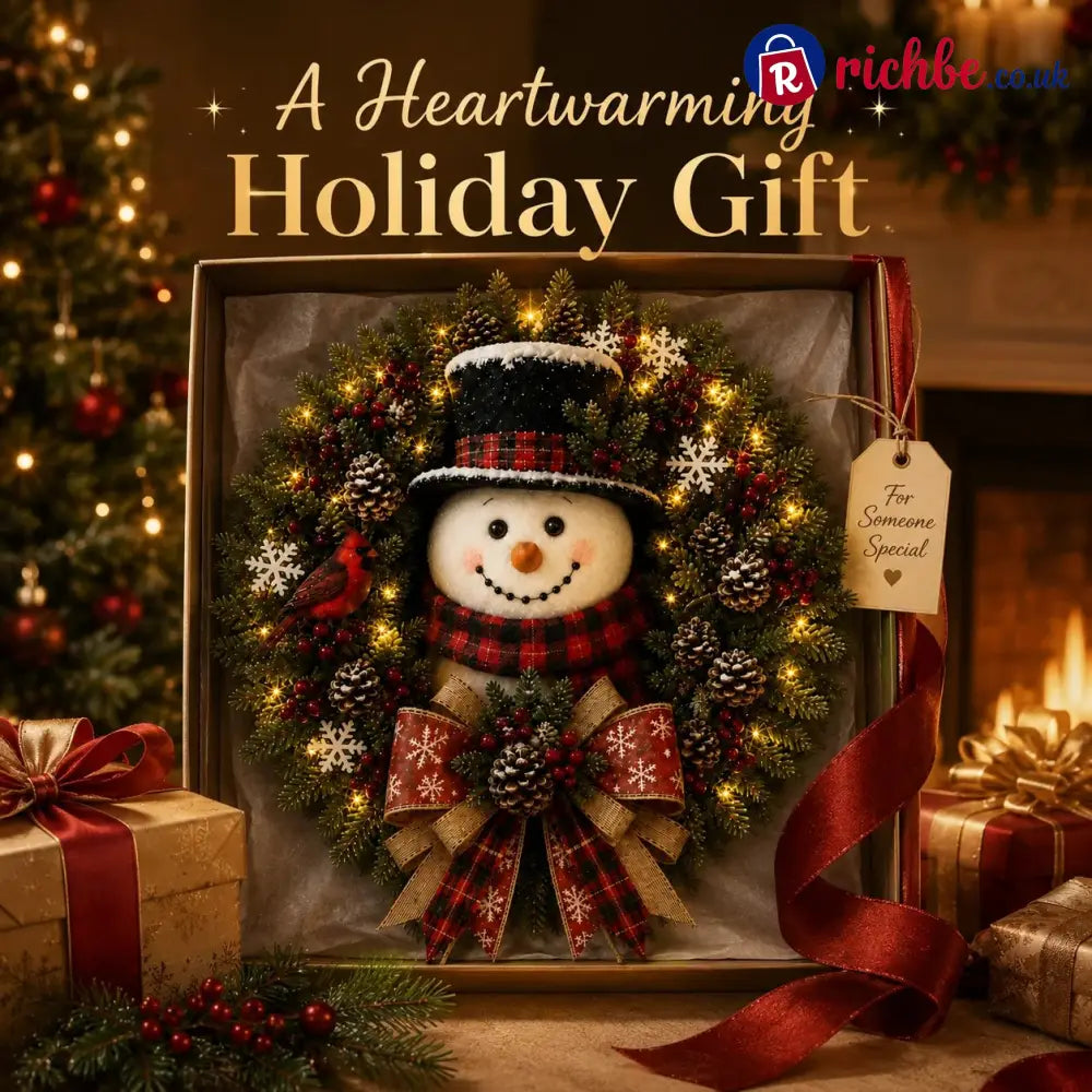 ✨✨Hot Sale 40% OFF⛄ Snowman Lighted Christmas Wreath™ – Festive Holiday Door Decor