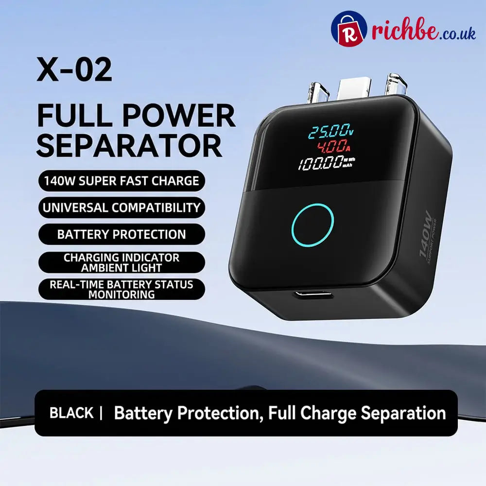 🔥HOT SALE 49% OFF🔋🔌140W Type-C Physical-Disconnect Battery Guard – Smart Auto Power Cut-Off ⚡📱