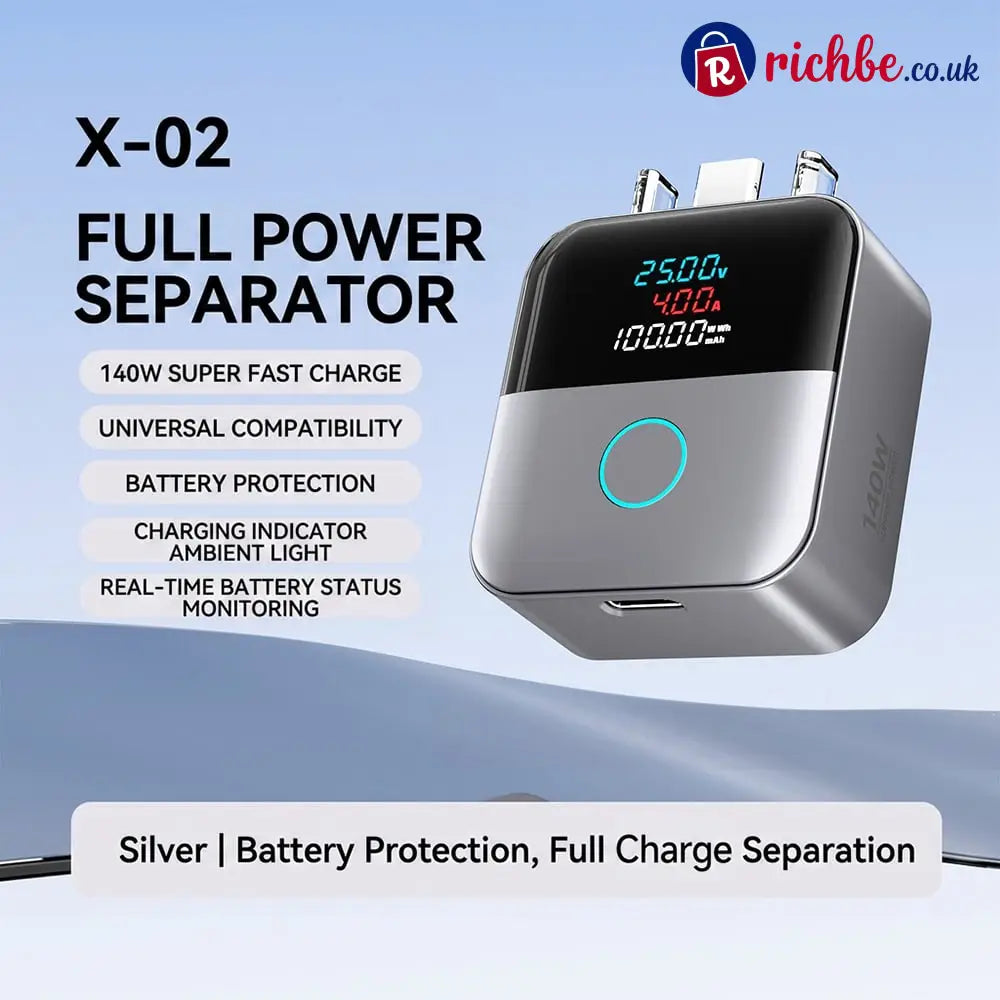 🔥HOT SALE 49% OFF🔋🔌140W Type-C Physical-Disconnect Battery Guard – Smart Auto Power Cut-Off ⚡📱
