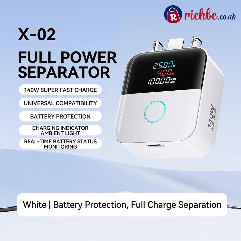 🔥HOT SALE 49% OFF🔋🔌140W Type-C Physical-Disconnect Battery Guard – Smart Auto Power Cut-Off ⚡📱