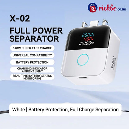🔥HOT SALE 49% OFF🔋🔌140W Type-C Physical-Disconnect Battery Guard – Smart Auto Power Cut-Off ⚡📱