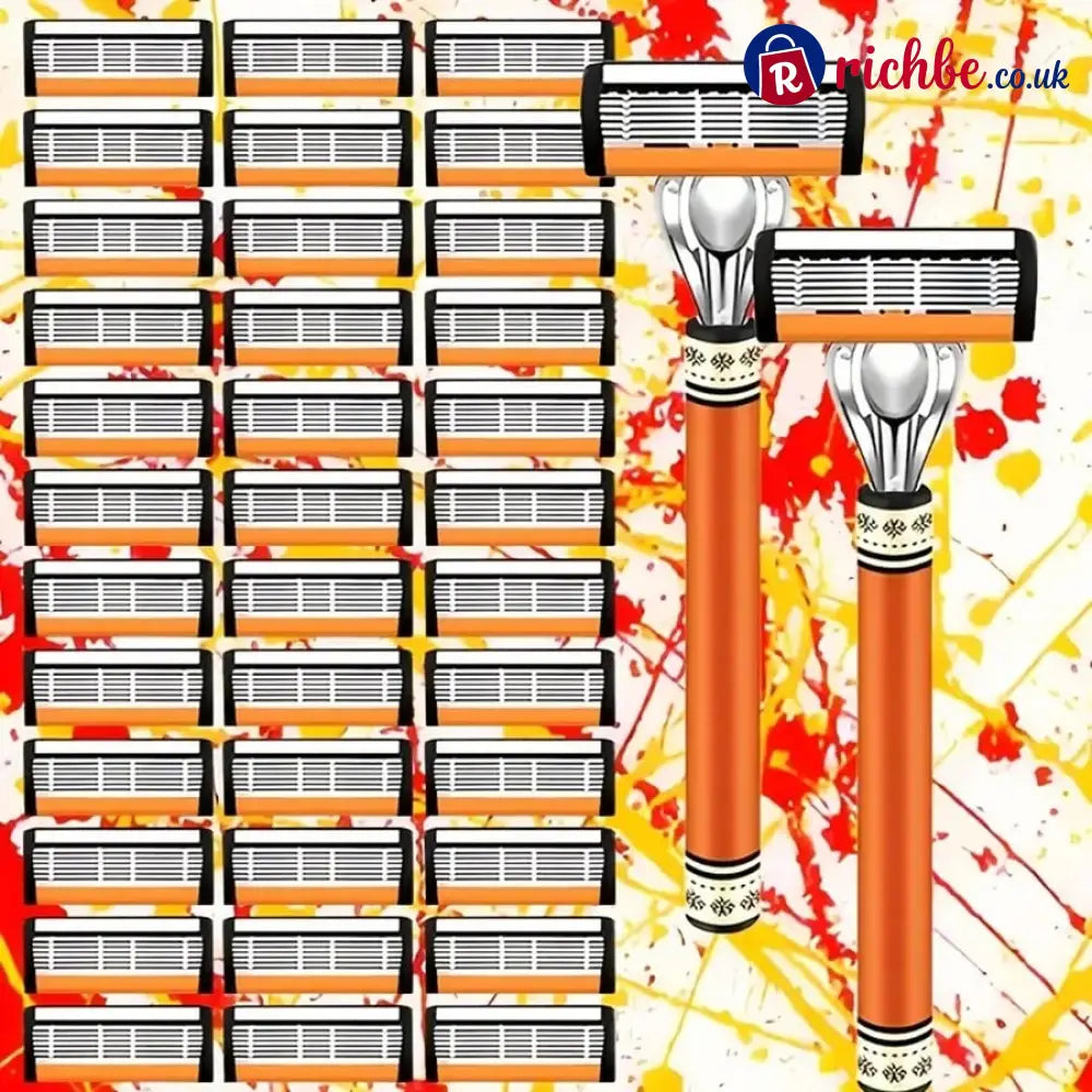 Hot Sale 49% OFF 🔥24Pcs Men’s Razor Blade Replacement with Handle