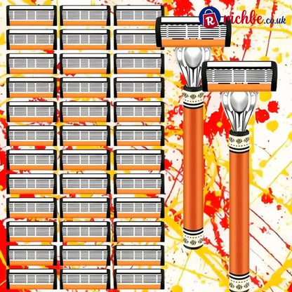 Hot Sale 49% OFF 🔥24Pcs Men’s Razor Blade Replacement with Handle