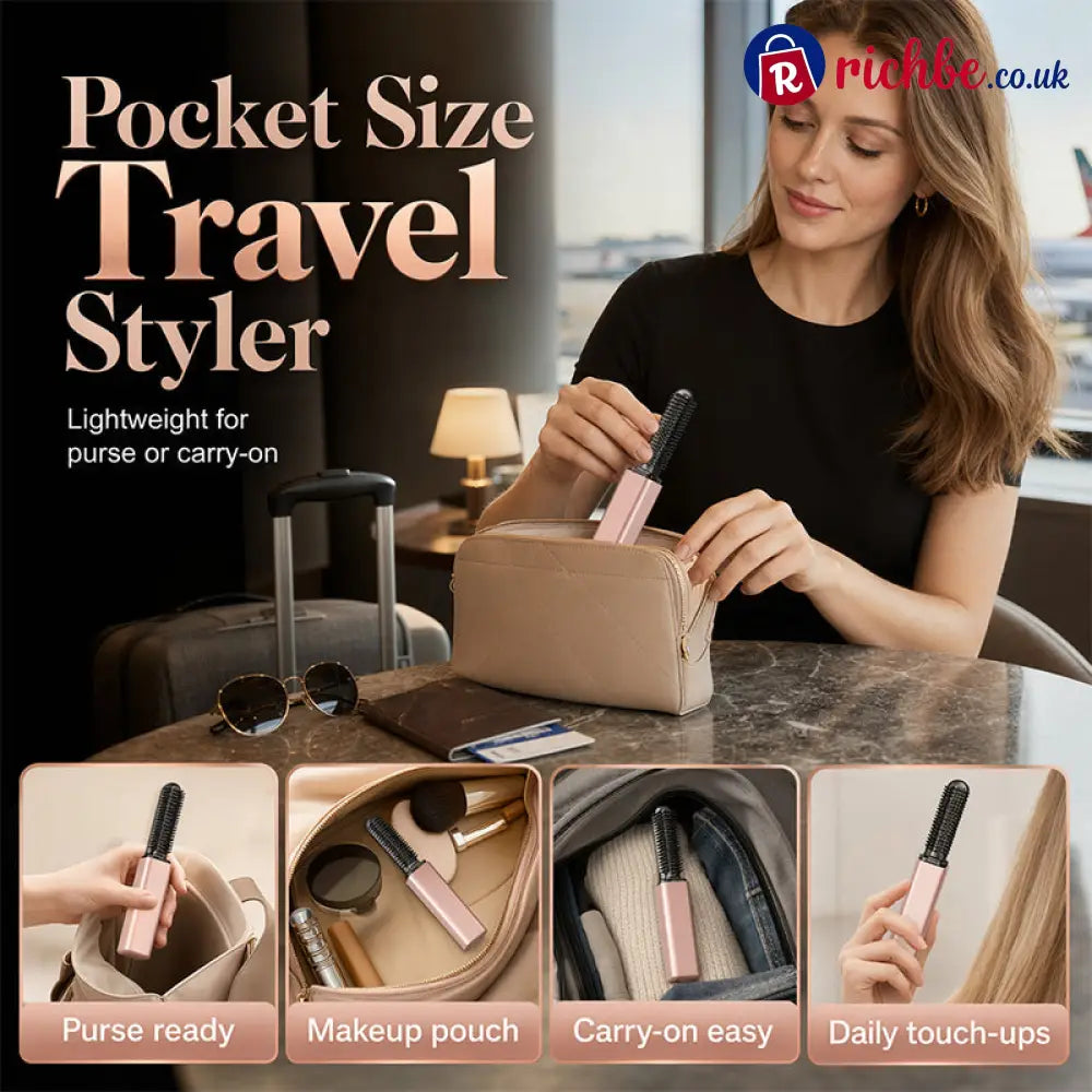 🔥HOT SALE 50% OFF🎁⚡50K+ SOLD! 👩Shape hair in 3 seconds! Create gorgeous hairstyles anytime anywhere. 💁Portable Wireless Mini Bang Styling Comb