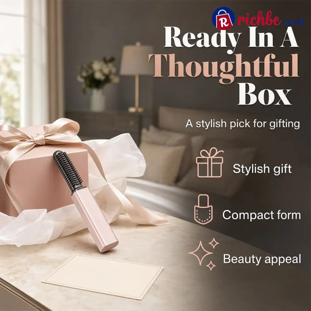 🔥HOT SALE 50% OFF🎁⚡50K+ SOLD! 👩Shape hair in 3 seconds! Create gorgeous hairstyles anytime anywhere. 💁Portable Wireless Mini Bang Styling Comb