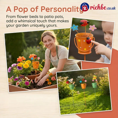 🔥HOT SALE 49% OFF-Set of 3 Metal Flower Pot Garden Stakes