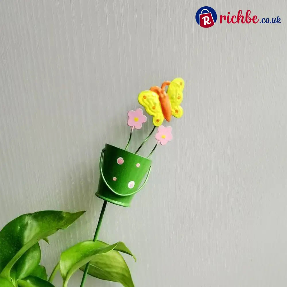 🔥HOT SALE 49% OFF-Set of 3 Metal Flower Pot Garden Stakes - Butterfly style