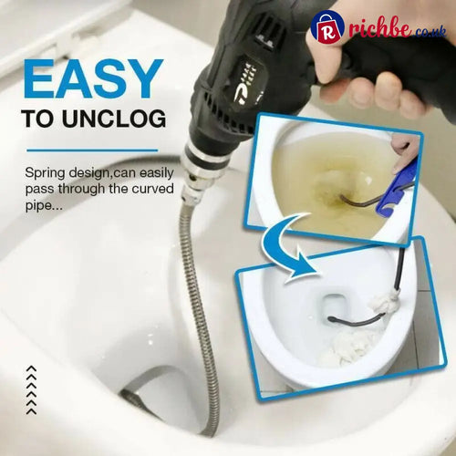 🔥HOT SALE🔥Electric Drain Dredging Spring - Professional Auger Cable for Unclogging Sinks, Bathtubs & Sewer Pipes