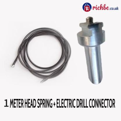 🔥HOT SALE🔥Electric Drain Dredging Spring - Professional Auger Cable for Unclogging Sinks, Bathtubs & Sewer Pipes