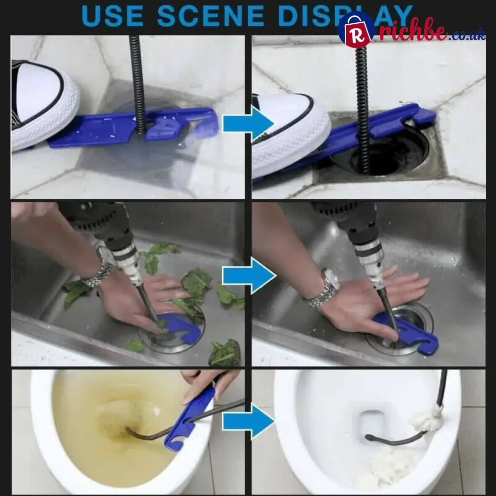 🔥HOT SALE🔥Electric Drain Dredging Spring - Professional Auger Cable for Unclogging Sinks, Bathtubs & Sewer Pipes