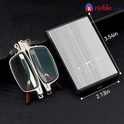 👓 HOT SALE | Folding Reading Glasses – Ultra-Slim Portable Readers with Protective Metal Case for Everyday & Travel