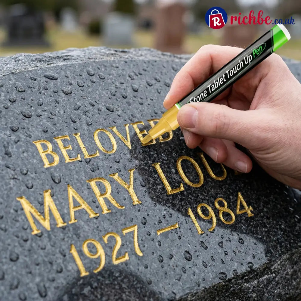 🔥HOT SALE 🐦Golden Tombstone Marker Pen for Restoring Faded Grave Inscriptions（2 PCS）