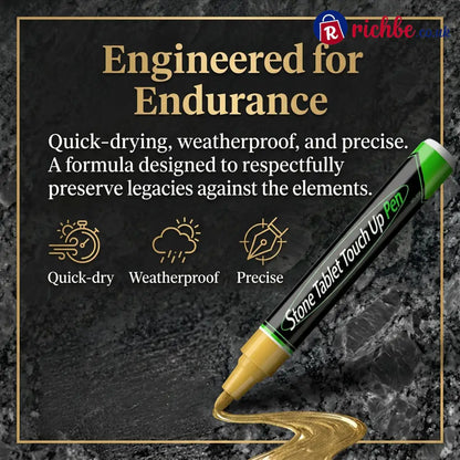 🔥HOT SALE 🐦Golden Tombstone Marker Pen for Restoring Faded Grave Inscriptions（2 PCS）