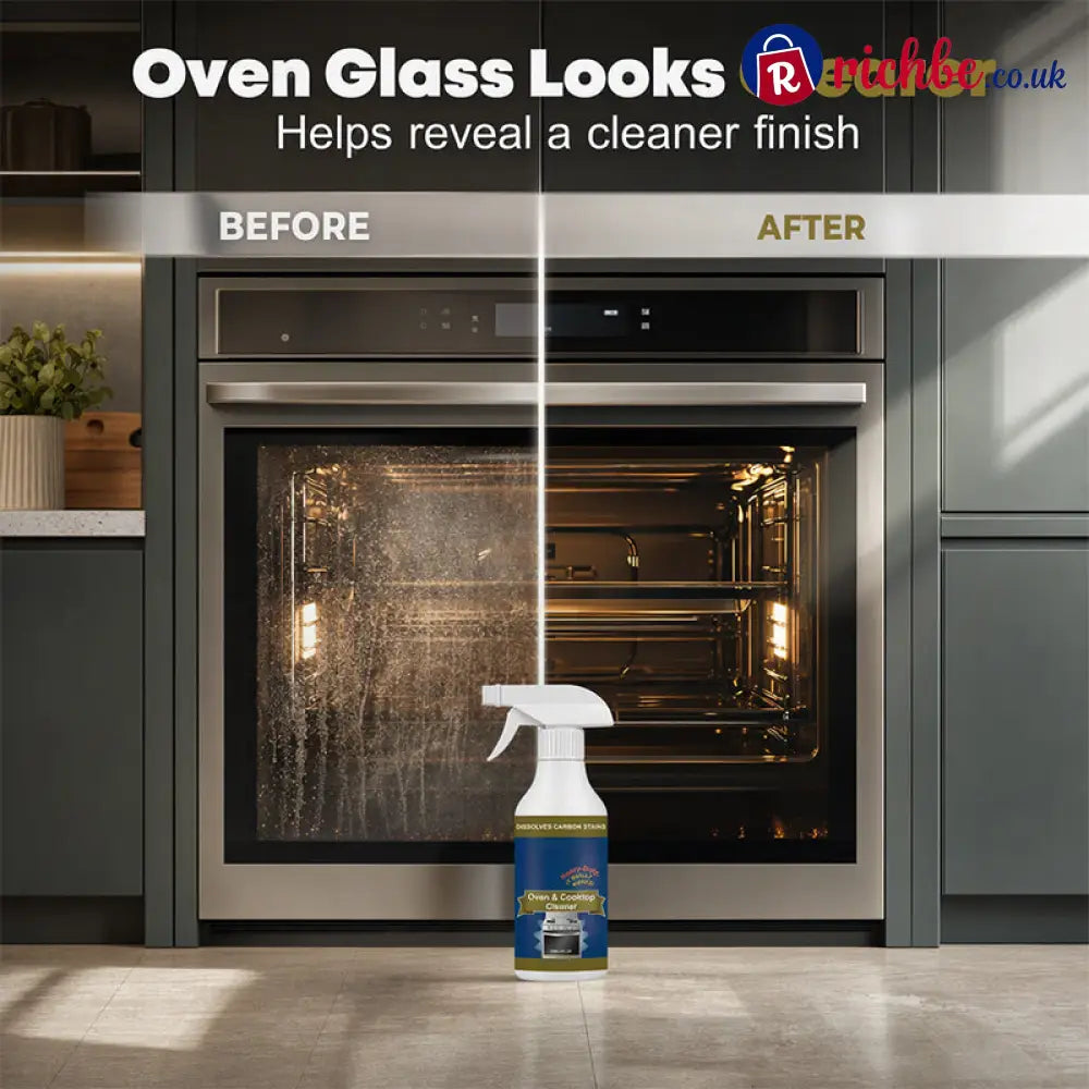 🔥Hot Sale🧽 Heavy-Duty Oven & Cooktop Cleaner Spray – Powerful Grease & Burnt-On Stain Remover ✨