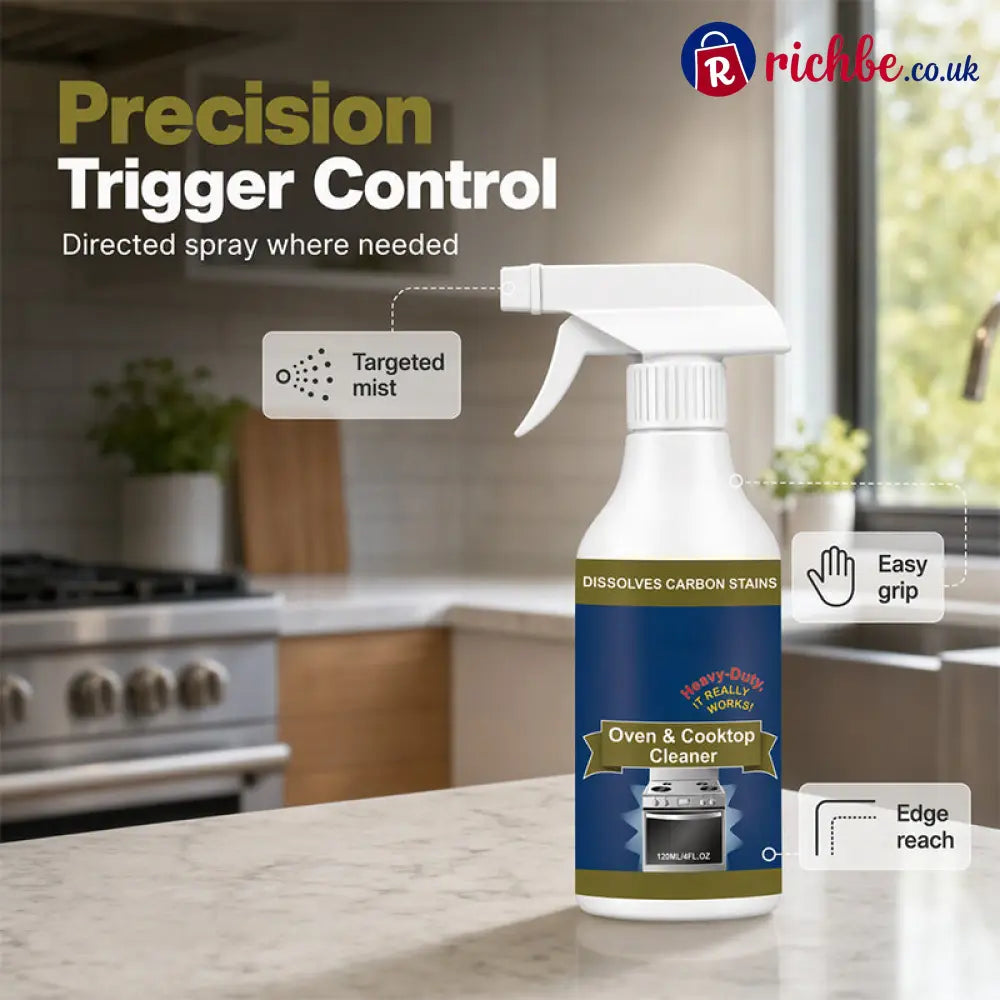 🔥Hot Sale🧽 Heavy-Duty Oven & Cooktop Cleaner Spray – Powerful Grease & Burnt-On Stain Remover ✨
