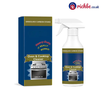 🔥Hot Sale🧽 Heavy-Duty Oven & Cooktop Cleaner Spray – Powerful Grease & Burnt-On Stain Remover ✨ - BUY 1