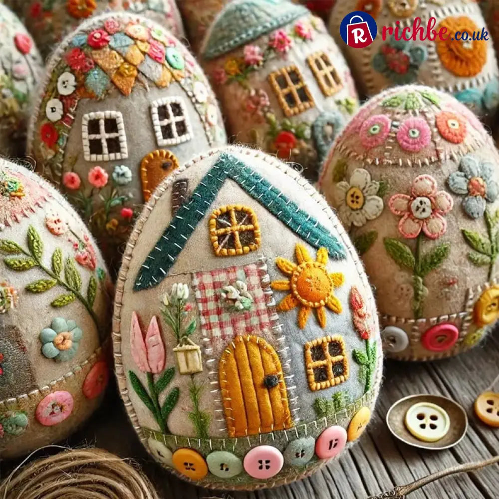 🏡Hot sale 🥚Patchwork Felt Egg House DIY Kit - 🔥ALL 5 STYLES (30% OFF) / Finished Product