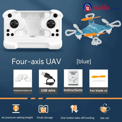 ✨Hot Sale Promotion 49% OFF🎉 New mini unmanned small four-axis remote control aircraft toy - Blue