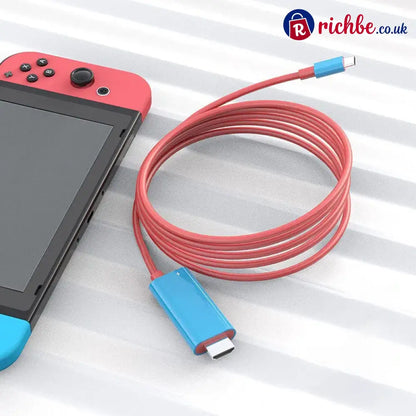 🔥HOT SALE🔥USB-C to HDMI Adapter Cable for Switch - 🔥Pink-Blue - Hot Sale