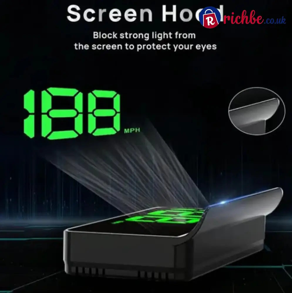 🔥hot Sell Today | Head-up Display Auto Gps Digitaler Tacho - Green light / KMH (kilometers per hour)