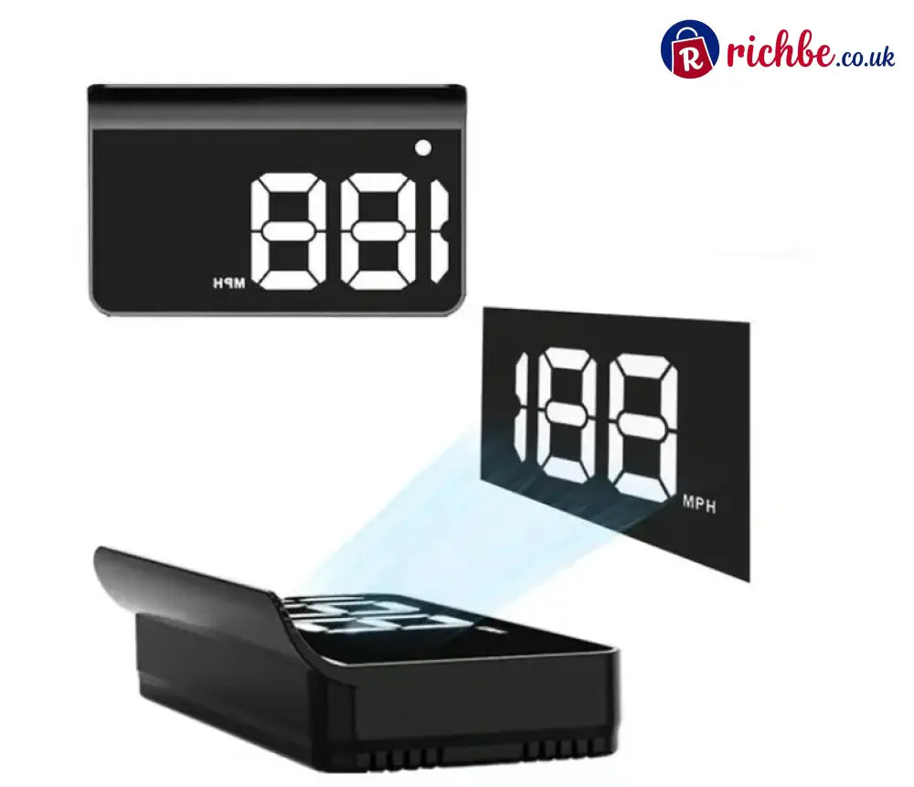 🔥hot Sell Today | Head-up Display Auto Gps Digitaler Tacho - White light / KMH (kilometers per hour)