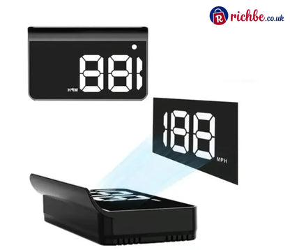 🔥hot Sell Today | Head-up Display Auto Gps Digitaler Tacho - White light / KMH (kilometers per hour)