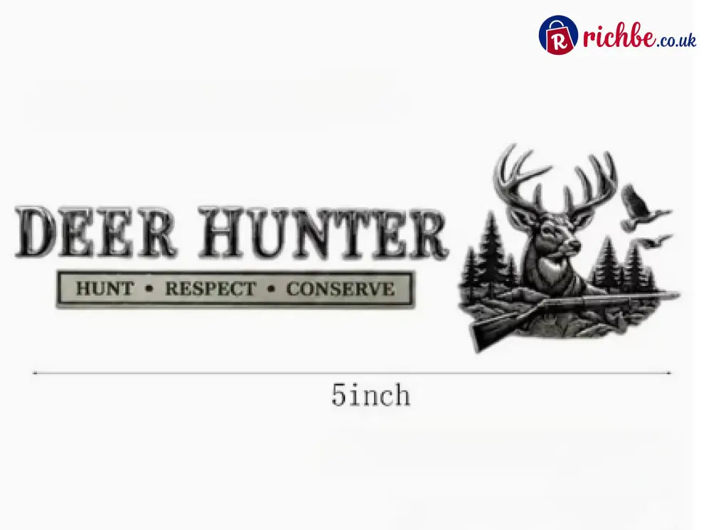 🦌 HUNTING Special Edition 3D Chrome Metal Car Emblem - Badge-B / BUY 1 - 2