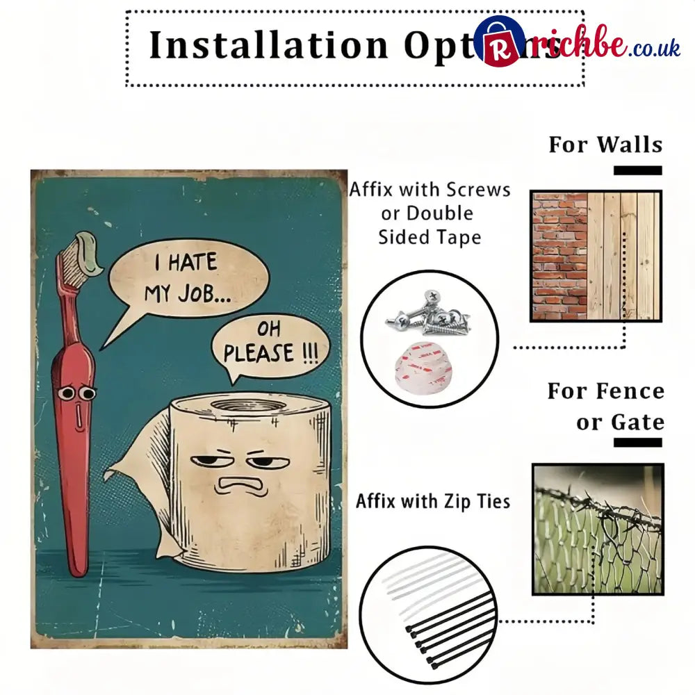 I Hate My Job Oh Please Funny Wall Art 8 × 12 in