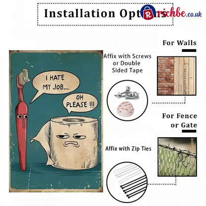 I Hate My Job Oh Please Funny Wall Art 8 × 12 in
