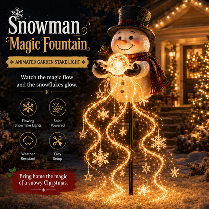 🎄49% OFF🎄 Snowman Magic-Flowing Snowflake LED Christmas Garden Light❄️