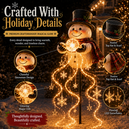 🎄49% OFF🎄 Snowman Magic-Flowing Snowflake LED Christmas Garden Light❄️