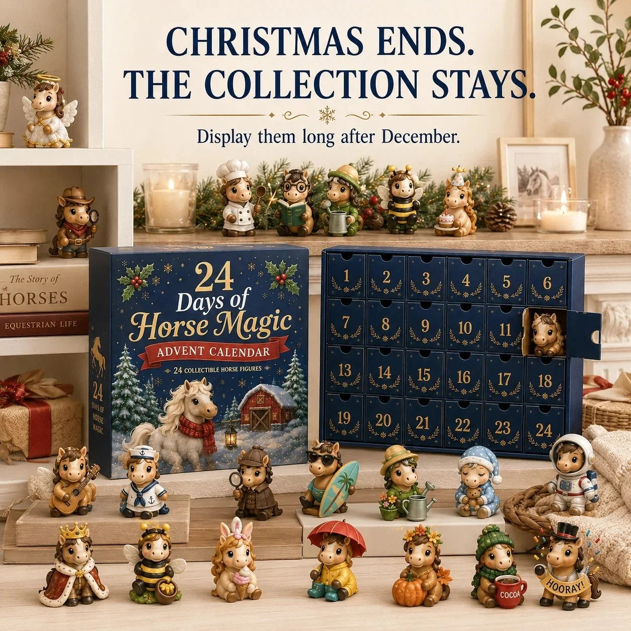 ⏰Limited Stock 50% OFF - 🎄 🐴2026 Horse Advent Calendar | 24 Days of Horse Magic🎁