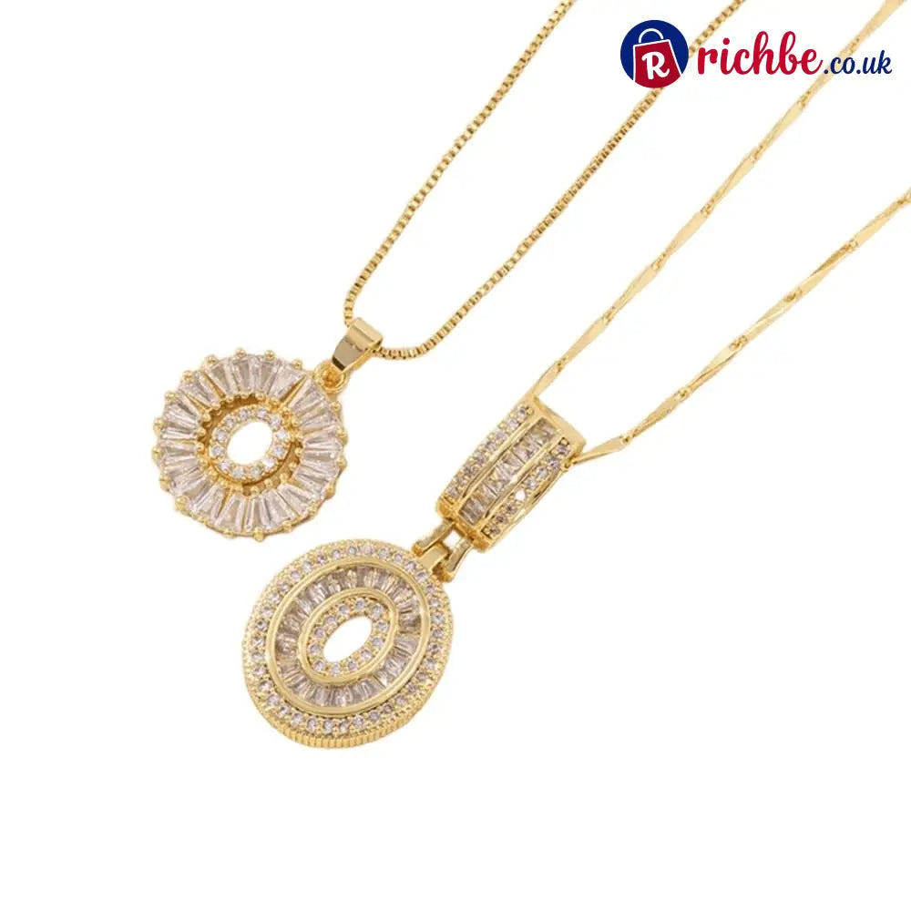 🔥Initial Letter Pendant Necklaces - 2 Pack - GOLD / O