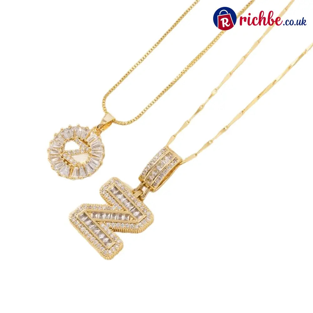 🔥Initial Letter Pendant Necklaces - 2 Pack - GOLD / Z