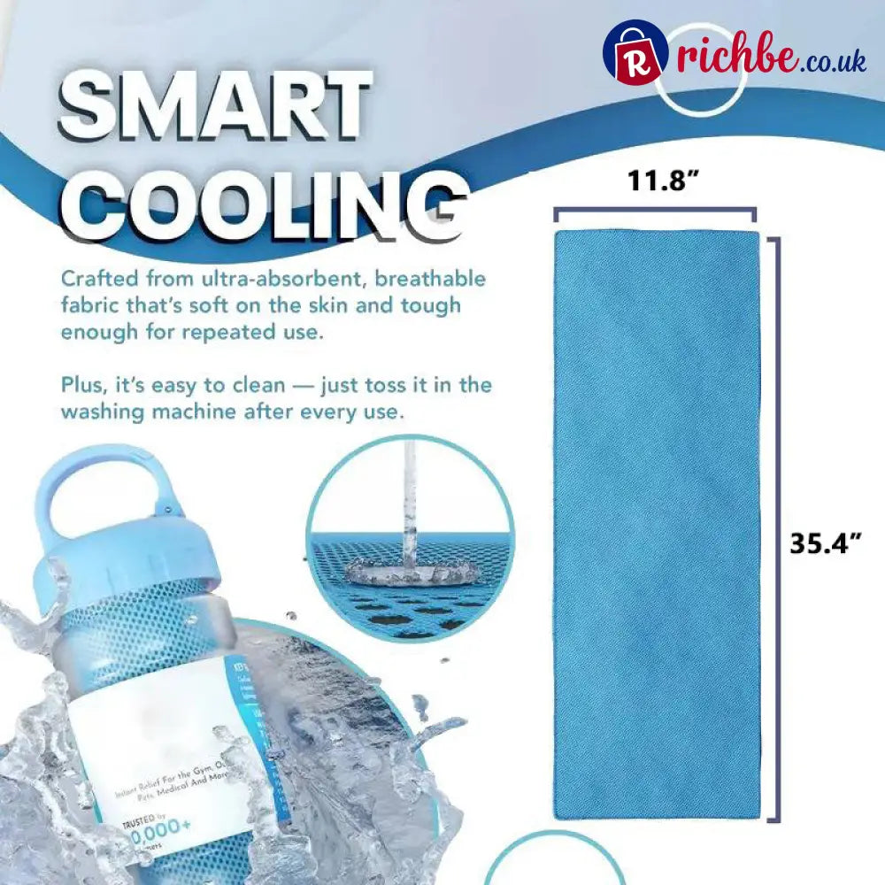 ❄️ Instant Cooling Towel – Quick Dry Sports Towel for Gym Travel & Outdoor Activities - Hot sale