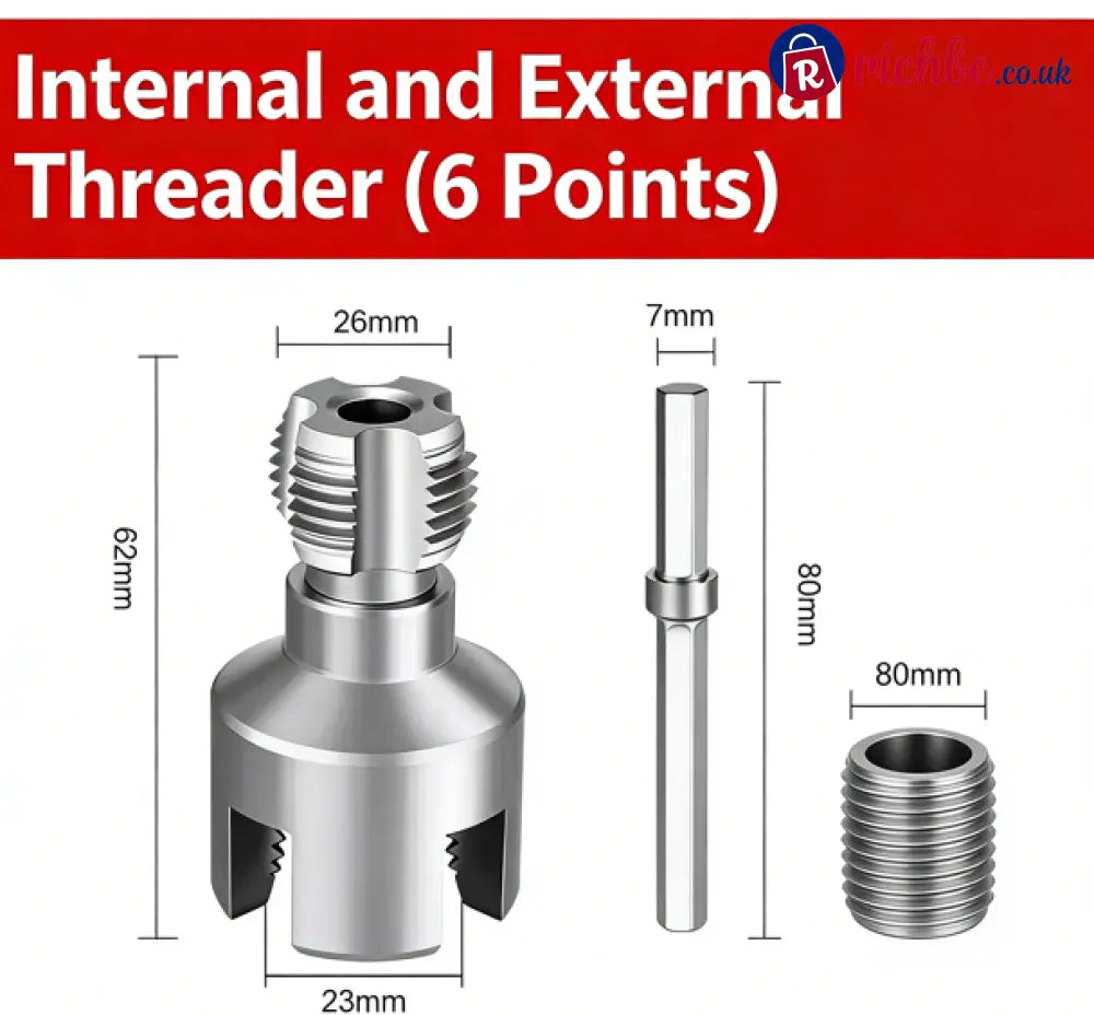 🔥Integrated Internal & External Pipe Threading Tool - 3/4’’ (DN20) Pipe（2PCS）