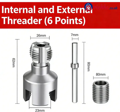 🔥Integrated Internal & External Pipe Threading Tool - 3/4’’ (DN20) Pipe（2PCS）