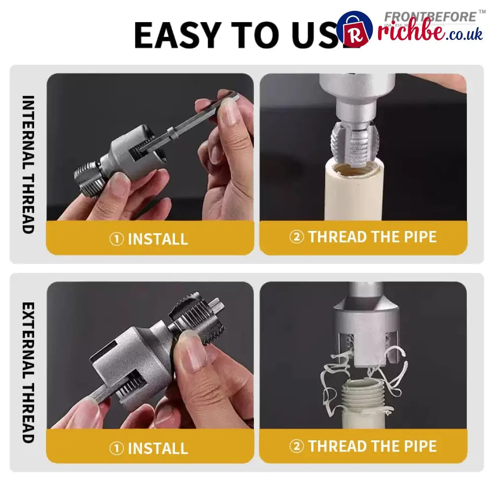 🔥Integrated Internal & External Pipe Threading Tool